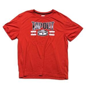 Tapout Men's Red Logo Camo Graphic Tee